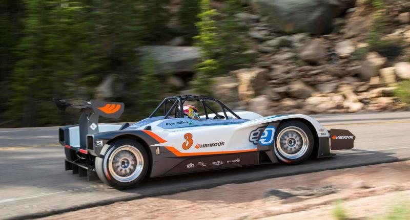 Cover for 1386 horsepower electric car poised for Pikes Peak victory