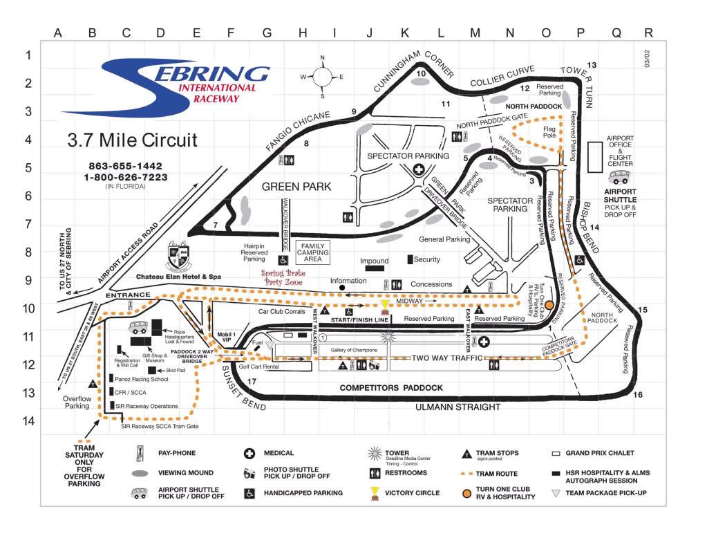 Sebring International Raceway lap times